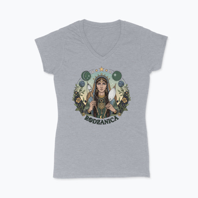 Koszulka damska V-neck - Rodzanica - Mitologia słowiańska