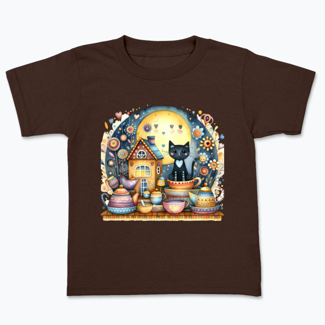 Koszulka dziecięca - Kotek w porcelanie