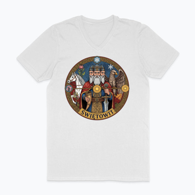 Męska koszulka V-neck - Świętowit - Mitologia słowiańska