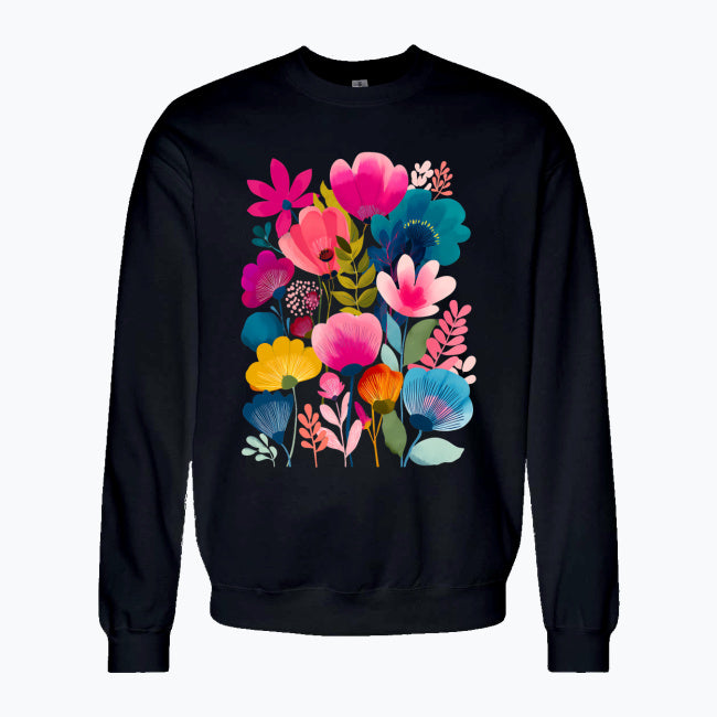 Bluza damska - Kolorowe kwiaty