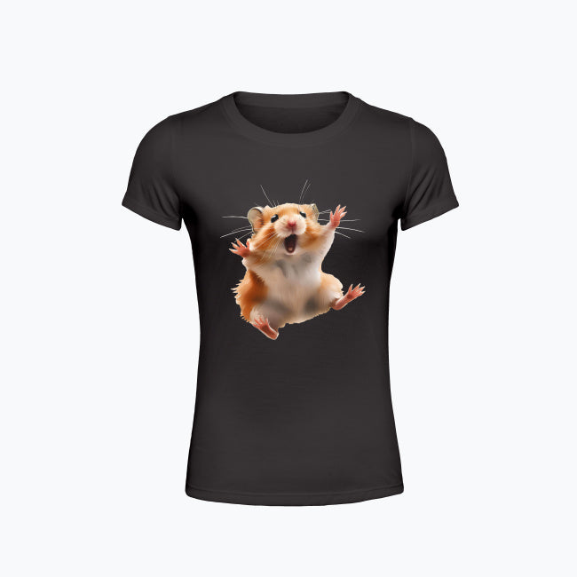 T-shirt damski - Szalony chomik