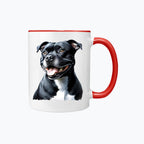 Kubek z kolorowym uchem z nadrukiem - Staffordshire Bull Terrier