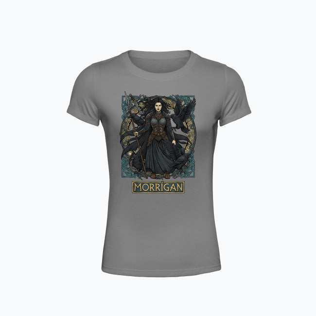 T-shirt damski z nadrukiem - Morrigan - Mitologia celtycka