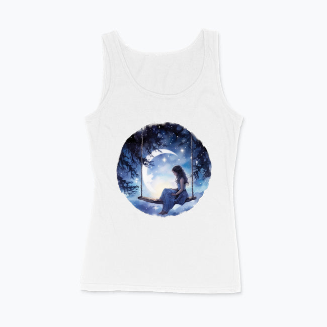 Damski Tank Top - Księżycowa huśtawka