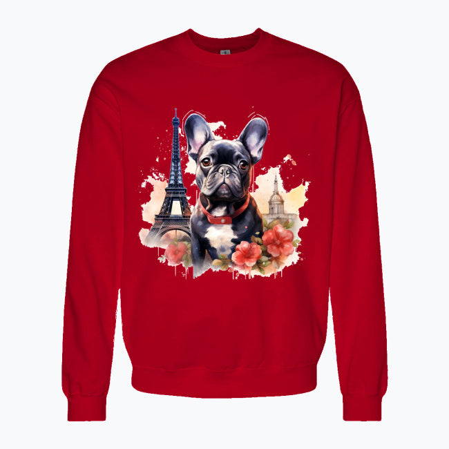 Bluza damska - Buldog w Paryżu
