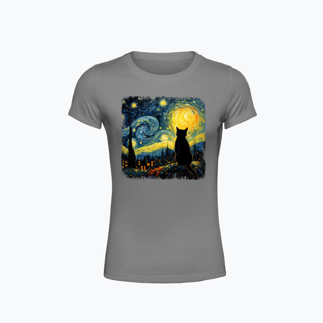T-shirt z nadrukiem - Kot van Gogha