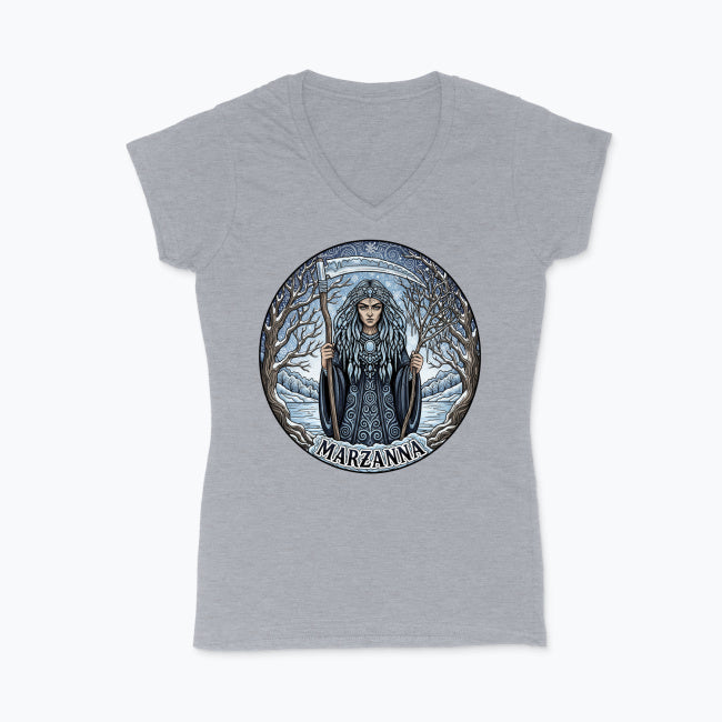 Koszulka damska V-neck - Marzanna - Mitologia słowiańska