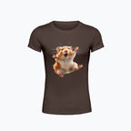 T-shirt damski - Szalony chomik