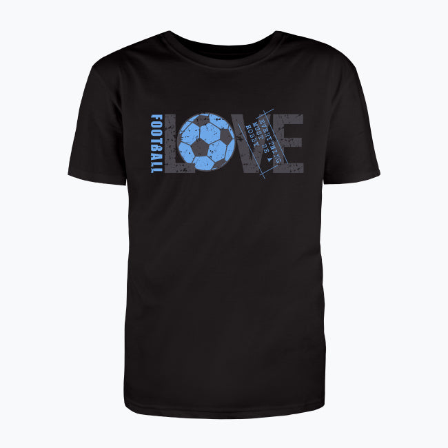 T-shirt męski z nadrukiem - Love football