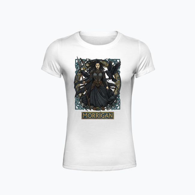 T-shirt damski z nadrukiem - Morrigan - Mitologia celtycka