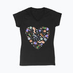 Koszulka damska V-neck - Serce Krawieckie