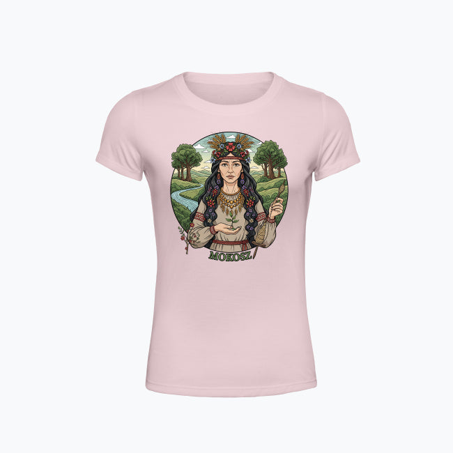 T-shirt damski z nadrukiem - Mokosz - Mitologia słowiańska