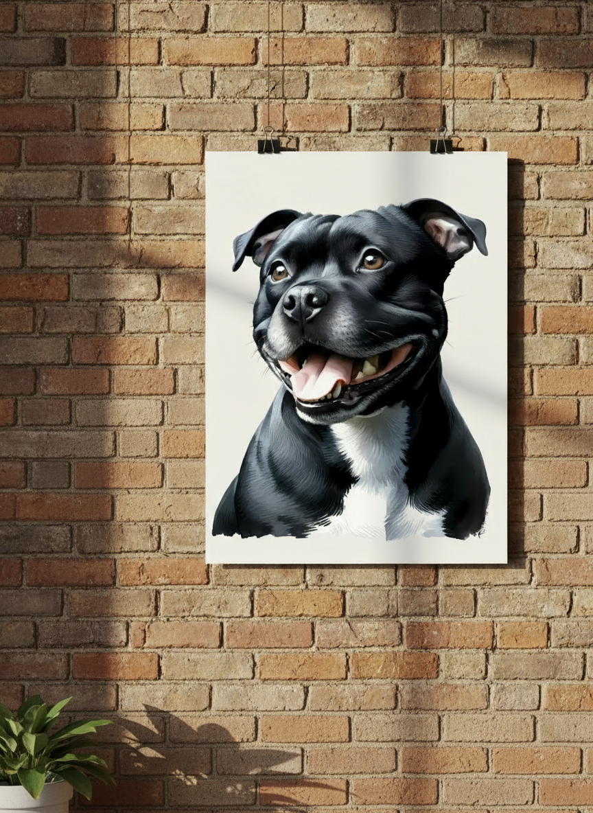 Plakat pionowy Pies - Staffordshire Bull Terrier