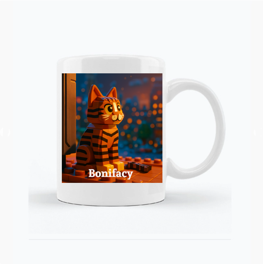 Kubek personalizowany z własnym nadrukiem w stylu kultowych klocków