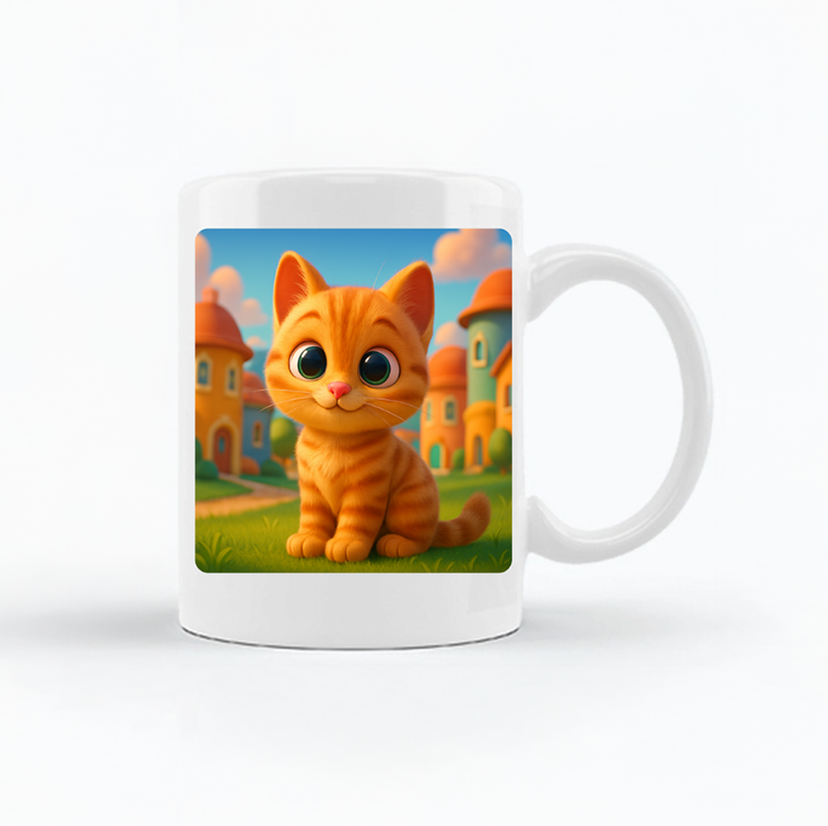 Kubek personalizowany z własnym nadrukiem w stylu animacji 3D