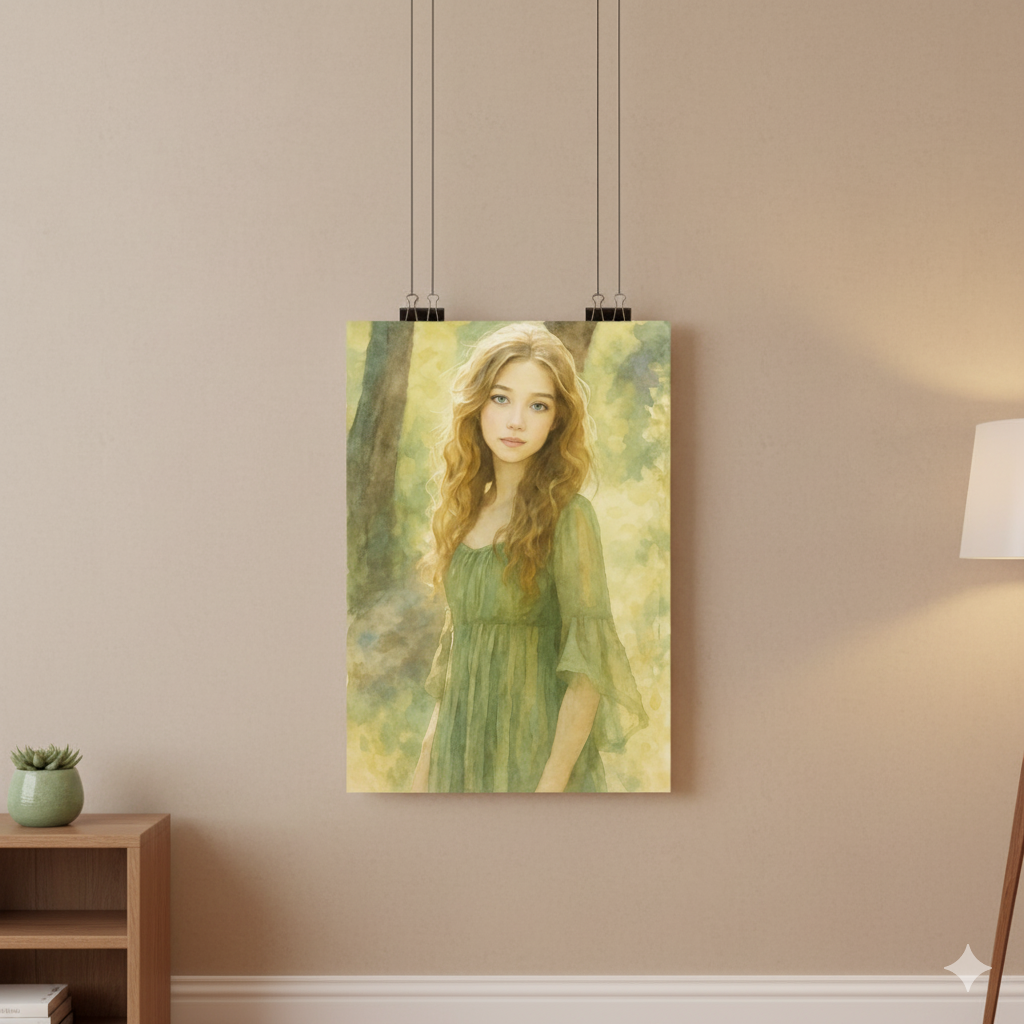 Plakat personalizowany z własnym nadrukiem w stylu malarstwa akwarelowego