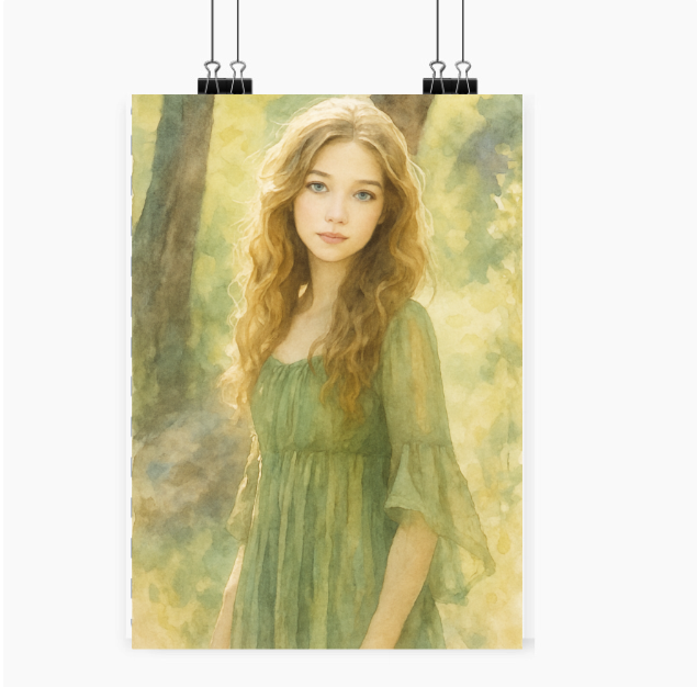 Plakat personalizowany z własnym nadrukiem w stylu malarstwa akwarelowego