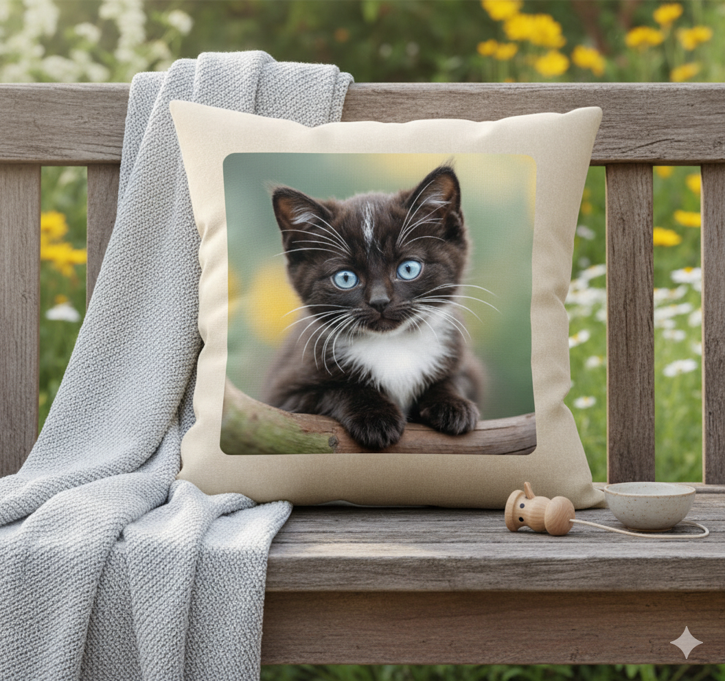 Poszewka na poduszkę personalizowana z nadrukiem własnego zdjęcia