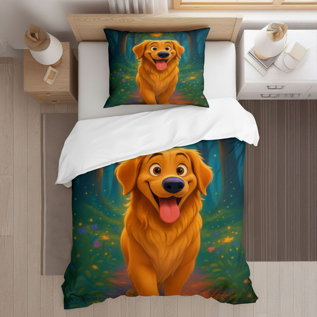 Pościel dziecięca personalizowana z własnym nadrukiem w stylu bajkowej animacji