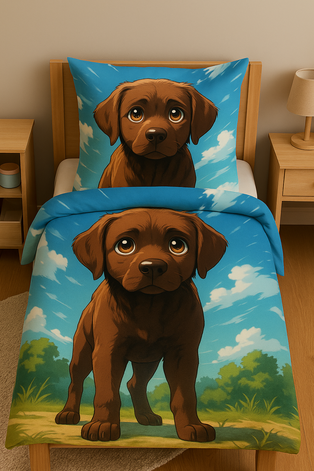 Pościel dziecięca personalizowana z własnym nadrukiem w stylu japońskiej animacji