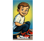 Ręcznik szybkoschnący personalizowany z własnym nadrukiem w stylu komiksu