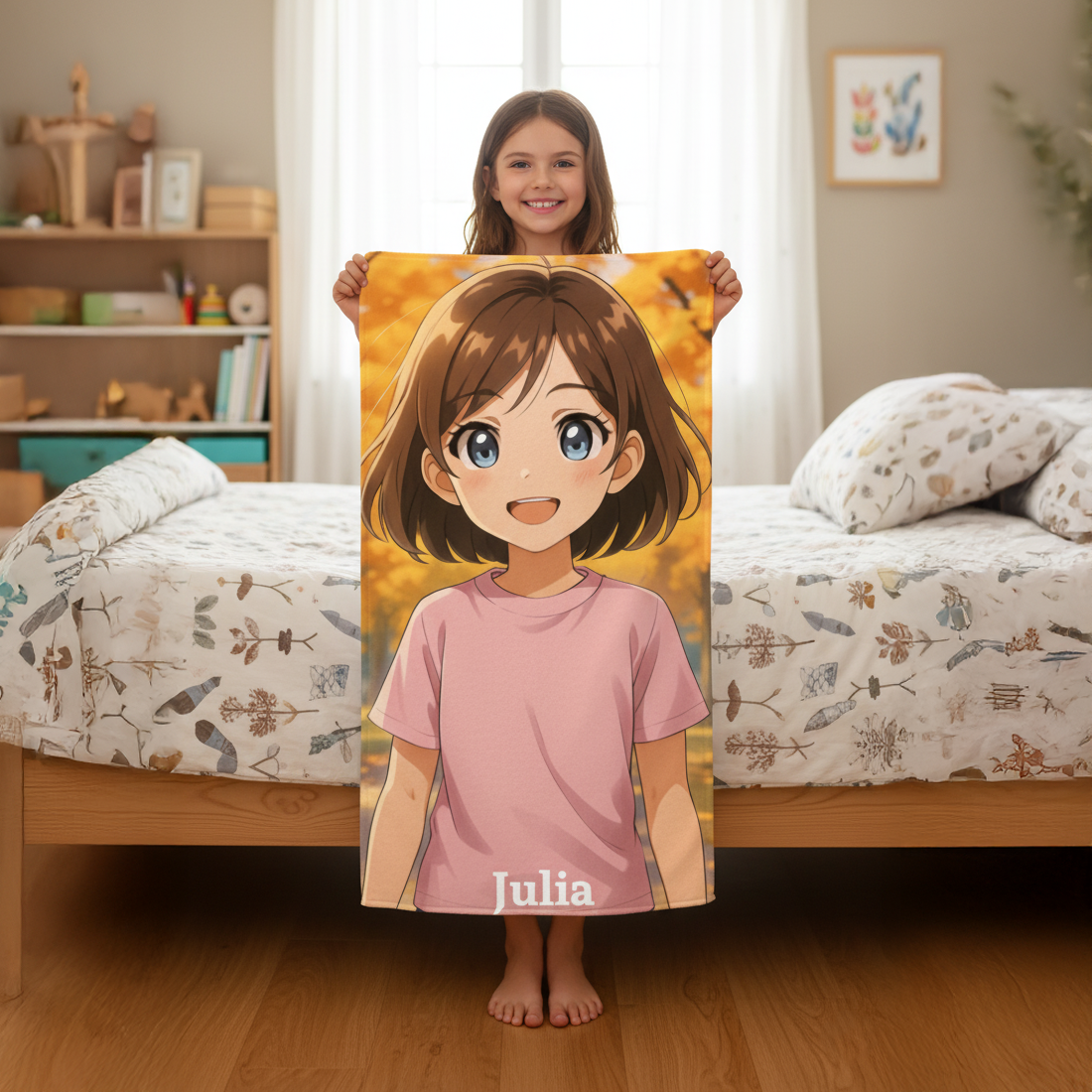 Ręcznik szybkoschnący personalizowany z własnym nadrukiem w stylu japońskie animacji