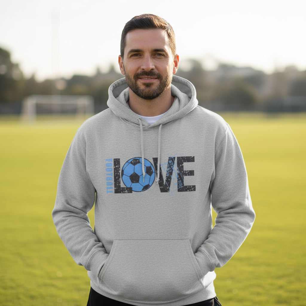 Bluza męska z kapturem - Love Football