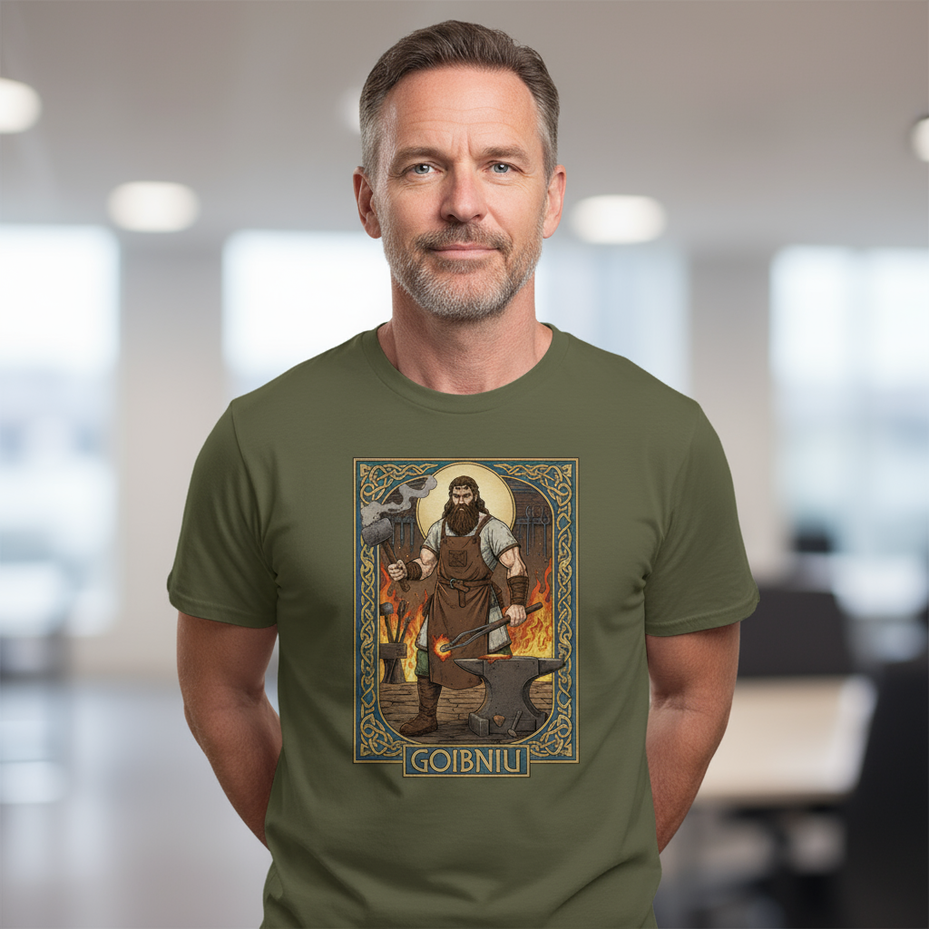 T-shirt męski z nadrukiem - Goibniu - Mitilogia celtycka