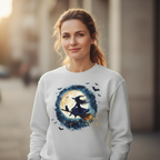 Bluza damska z nadrukiem - Czarownica i księżyc