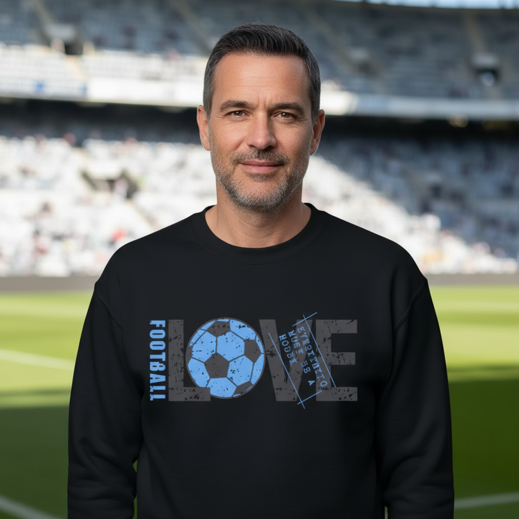 Bluza męska z nadrukiem - Love football