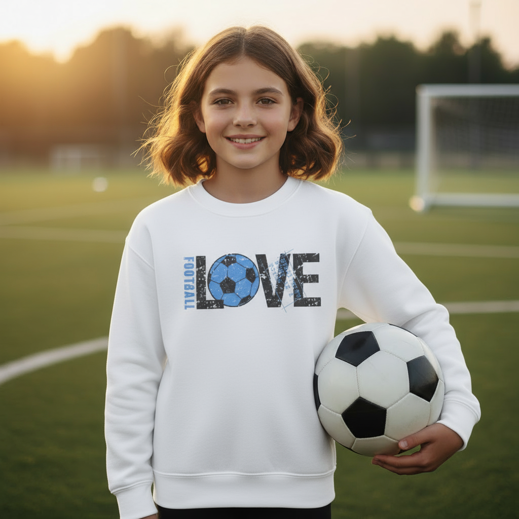 Bluza dziecięca z nadrukiem - Love football