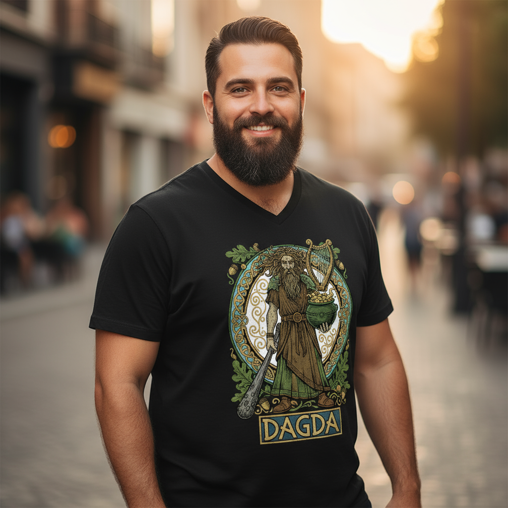 Męska koszulka V-neck - Dagda - Mitologia celtycka