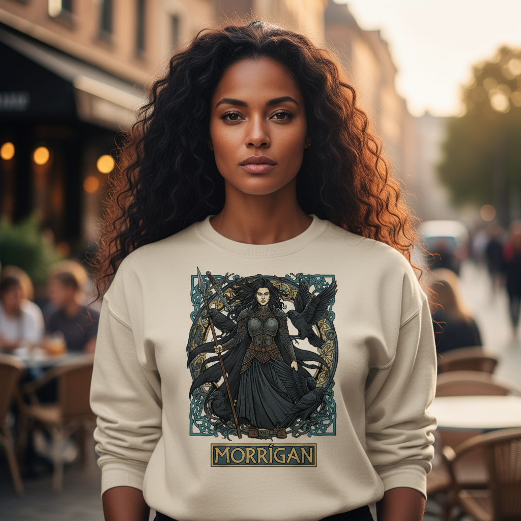 Bluza damska z nadrukiem - Morrigan - Mitologia celtycka