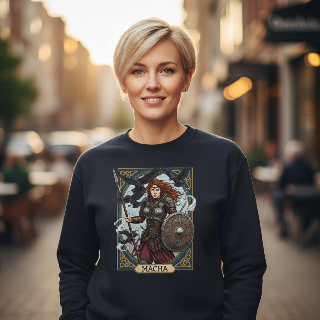 Bluza damska z nadrukiem - Macha - Mitologia celtycka