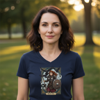 Koszulka damska V-neck - Macha - Mitologia celtycka