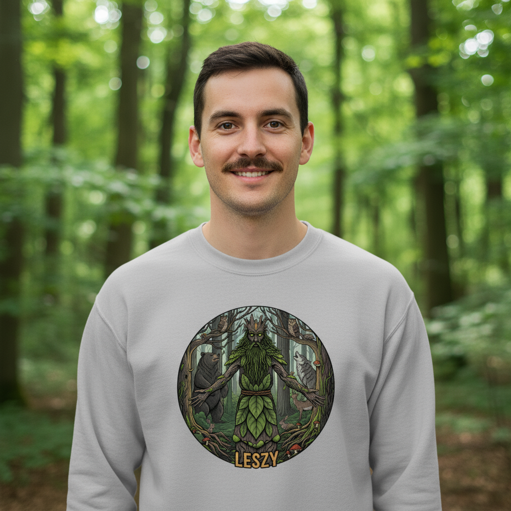 Bluza męska z nadrukiem - Leszy - Mitologia słowiańska