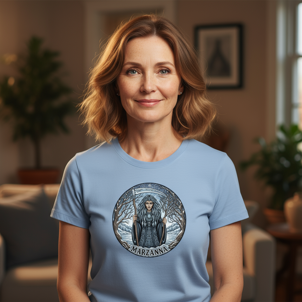 T-shirt damski z nadrukiem - Marzanna - Mitologia słowiańska