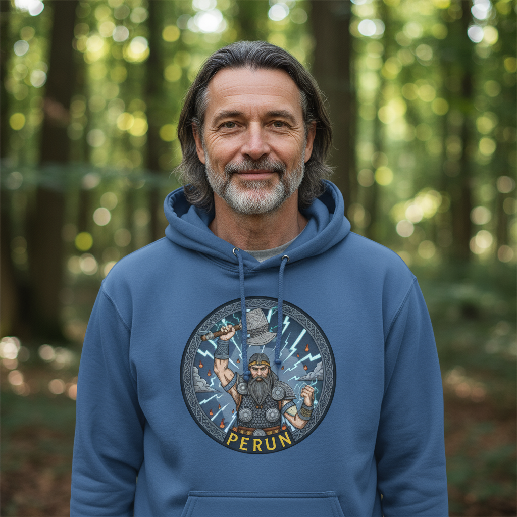 Bluza męska z kapturem - Perun - Mitologia słowiańska