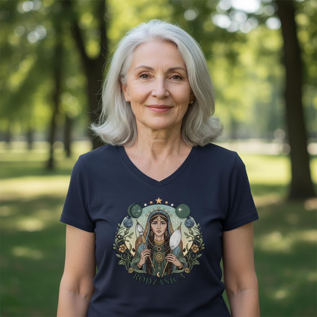 Koszulka damska V-neck - Rodzanica - Mitologia słowiańska