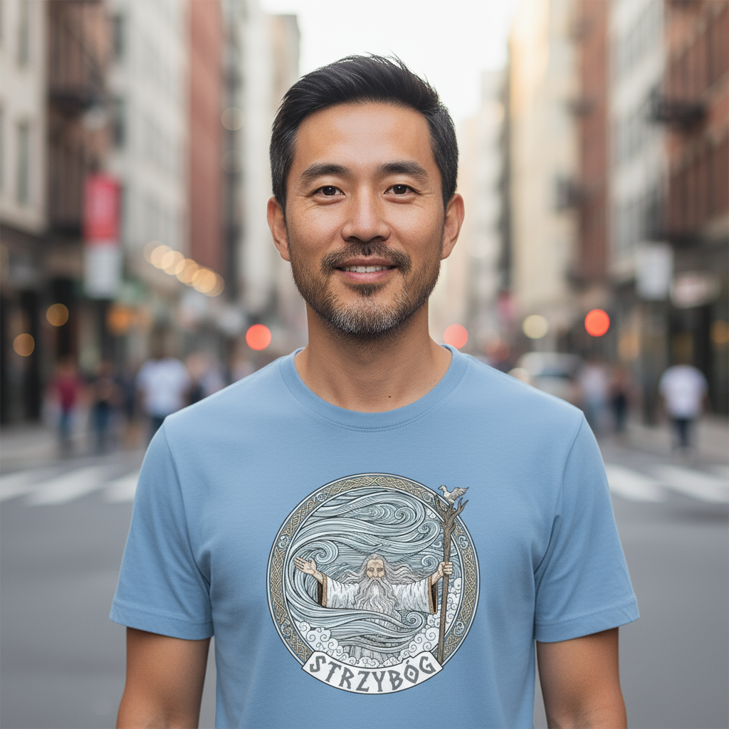 T-shirt męski z nadrukiem - Strzybóg - Mitologia słowiańska