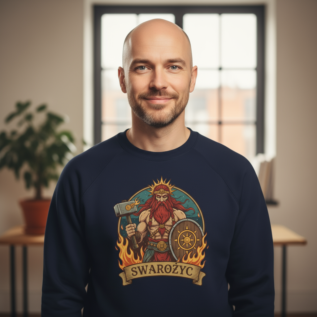 Bluza męska z nadrukiem - Swarożyc - Mitologia słowiańska