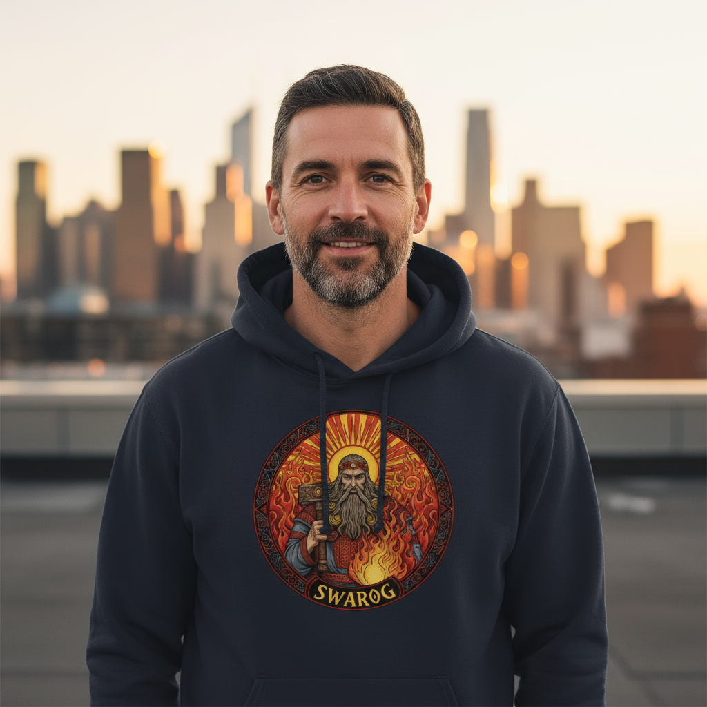 Bluza męska z kapturem - Swaróg - Mitologia słowiańska