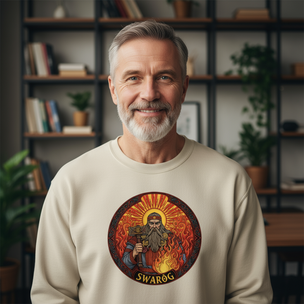 Bluza męska z nadrukiem - Swaróg - Mitologia słowiańska