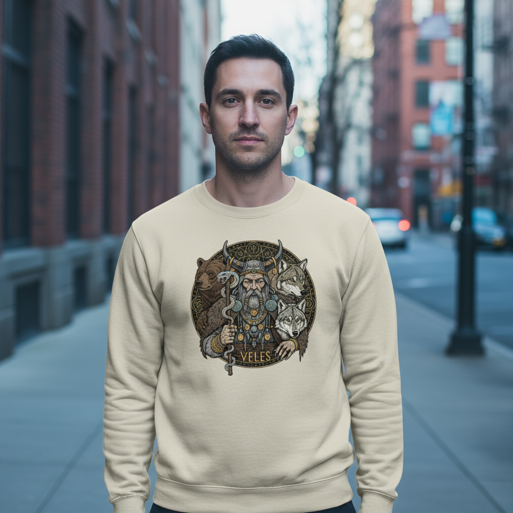 Bluza męska z nadrukiem - Veles - Mitologia słowiańska