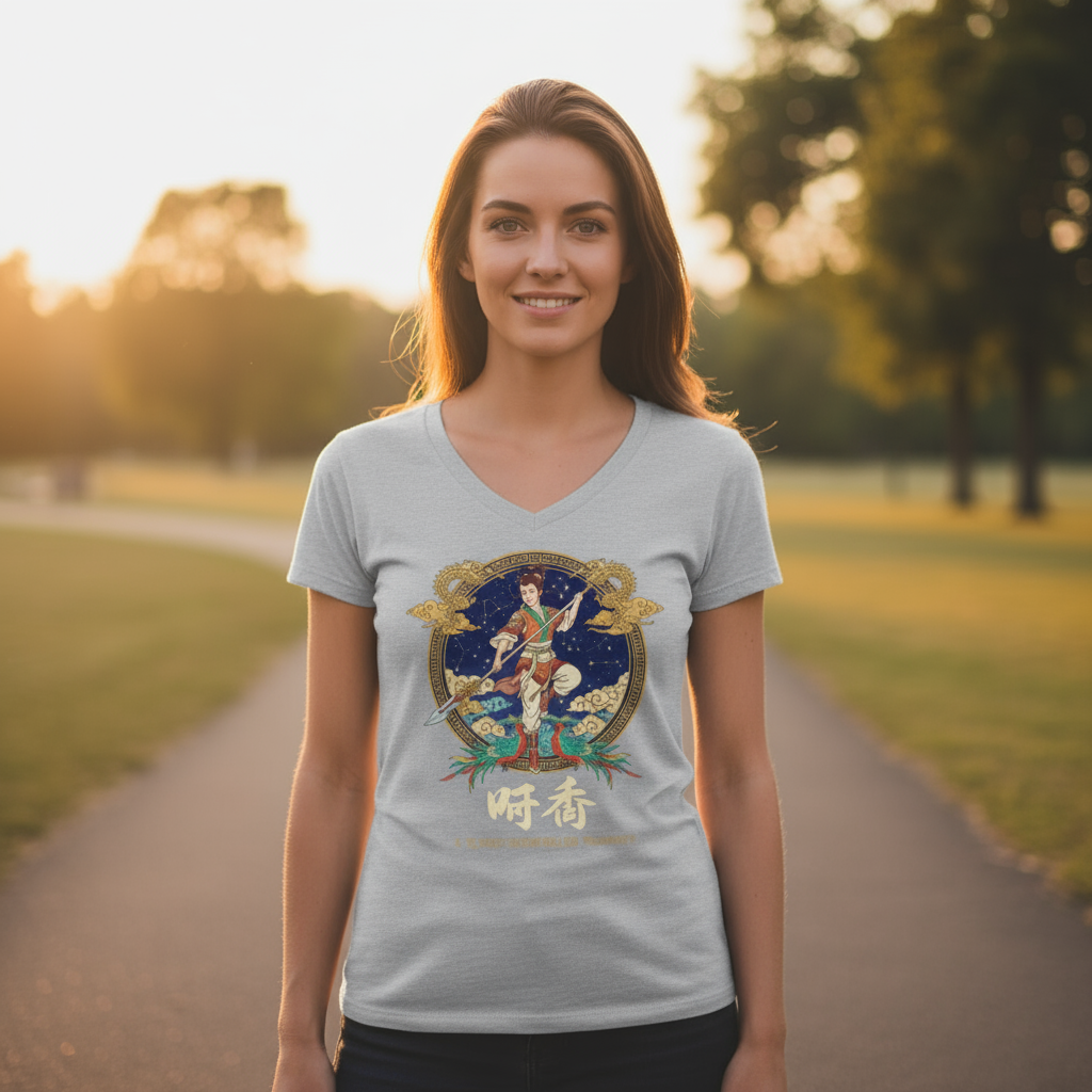 Koszulka damska V-neck - A Xiang Immortal Maiden - Mitologia japońska