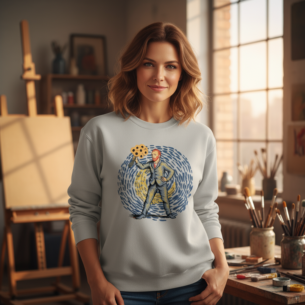 Bluza damska - Vincent ze słonecznikiem