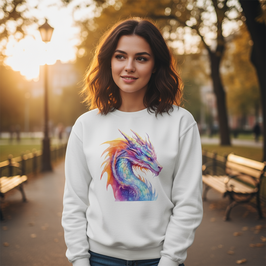 Bluza damska - Kolorowy smok