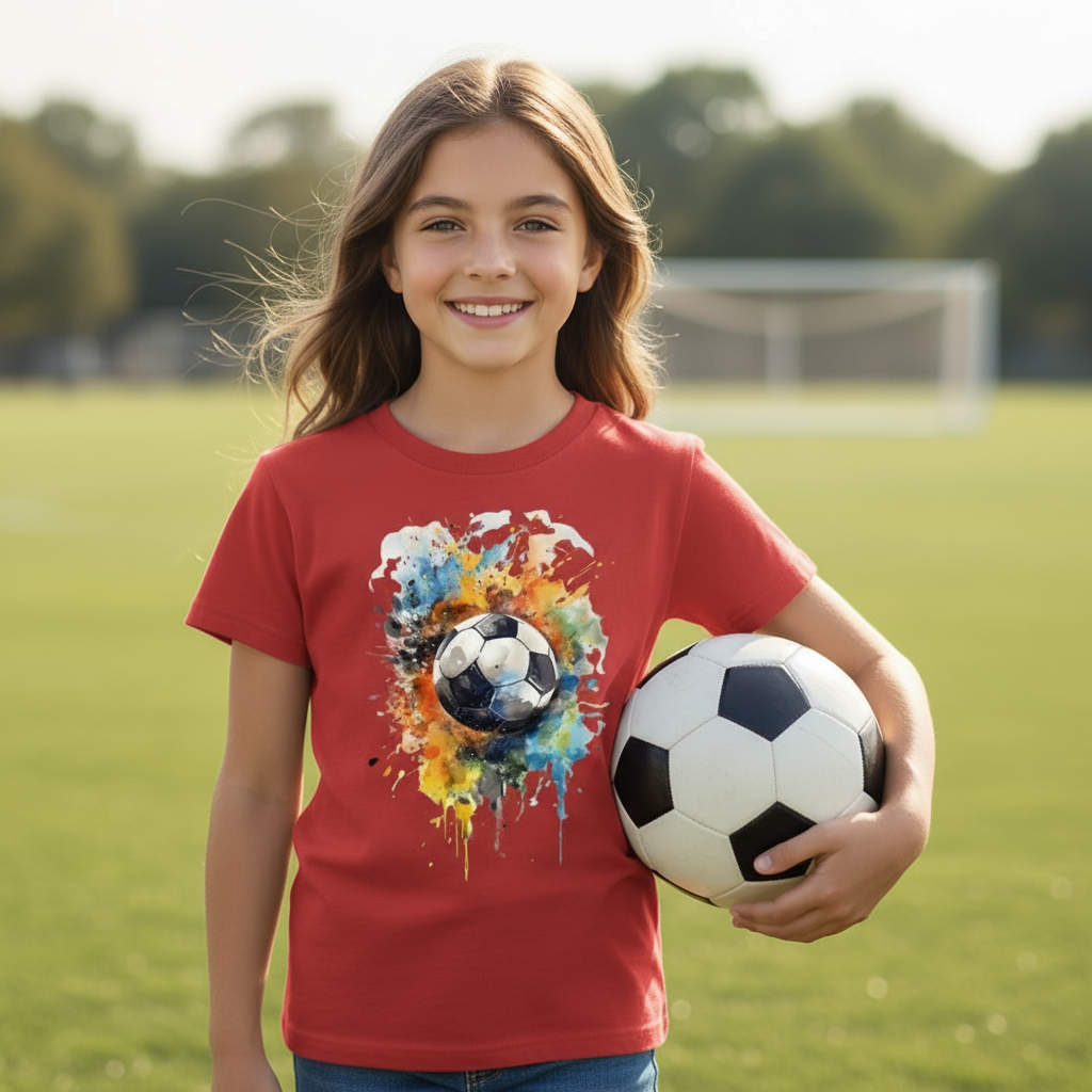 T-shirt dziecięcy - Piłka w kolorach