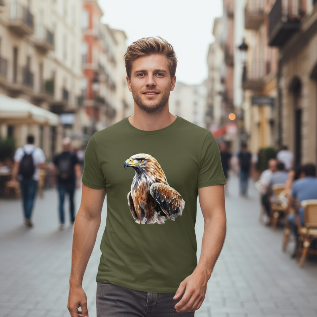 T-shirt męski z nadrukiem - Orzeł