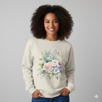 Bluza damska - Pastelowe kwiaty